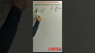 ERRORES FRECUENTES CON POTENCIAS #matematika #potencias #viral #educación #lamatematicadeprimera