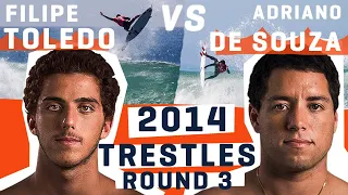 Filipe Toledo VS Adriano De Souza Battle it out in SUPER RIPPABLE at the 2014 Hurley Pro Trestles