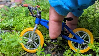 BMX Fingers |  BMX New Tires Yellow |  Use New Tires |  Flick Trix |  cycling to the waterfall