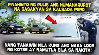 Pinahinto ng Pulis ang Humaharurot na Sasakyan sa