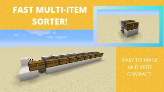 EASY MULTI ITEM SORTING SYSTEM MINECRAFT (Tutorial)