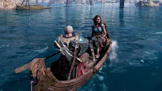 God of War Ragnarok All Mimir Stories - All Kratos, Mimir, Freya Boat + Sled Stories PART 2