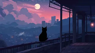 Lofi Rain ☂️ Sleeping cats and slient nights 💤 Relax With My Cat [ Beats to sleep / Chill to ]