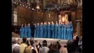 Siberian choir in the Basilica of the Virgin Mary of the Montserrat Monastery (Spain, Catalonia)