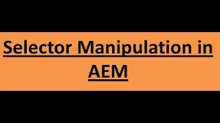 16. Apache sling selector manipulation in AEM