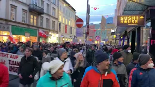 Demo Innsbruck gegen Corona-Maßnahmen & Antifa gegen uns! 09.01.2022