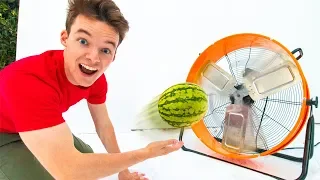 THROWING FRUIT INTO A GIANT FAN!! (Super Satisfying)