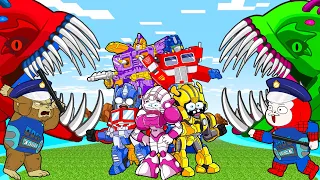 TRANSFORMERS CARTOON MOVIE 2: No Name - Optimus Prime, Kong GODZILLA, Bumblebee, Acree Aldult, TVman
