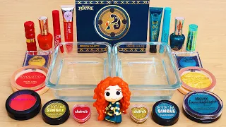 Disney Brave Merida Slime ASMR - Mixing Makeup into Clear Slime