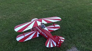 Black Horse Pitts Special 1 5m Biplane with RCGF 26cc gas engine Maiden flight 1440p