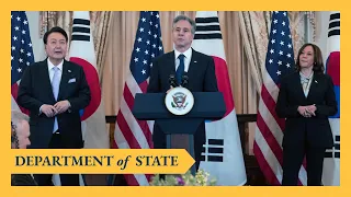 Secretary Blinken and Vice President Harris host a State luncheon in honor of ROK President Yoon