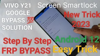 How To Vivo Y21 (V2111) || FRP Bypass || Android 12 || Google Account Unlock | Without PC Lock Tode.