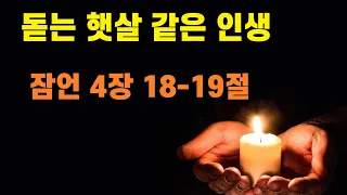 잠언 4장 18-19절/ 돋는 햇살 같은 인생/ 수원하늘샘 목요새벽