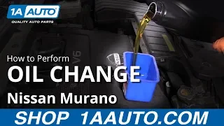 How to Perform Oil Change 09-14 Nissan Murano