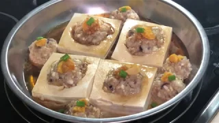 Steamed tofu 蒸咸蛋肉碎豆腐