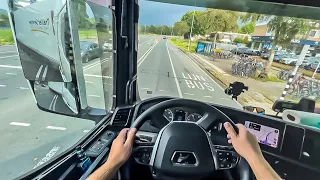 #143 🇳🇱 Truck Driver Professionally Driving on narrow city road