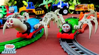 Percy Spider Ghost Train, Thomas exe, Dinosaur, T Rex, Stegosaurus, Mammoth