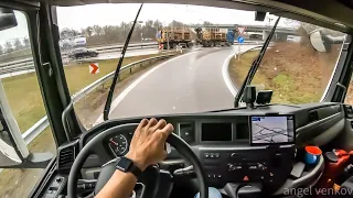 POV truck Driving brand NEW 2021 MAN TGX 18.470 Bobingen-Augsburg 🇩🇪 Germany cockpit view 4K