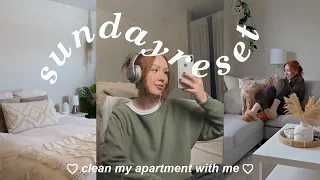 SUNDAY RESET 🌷✨ clean my apartment with me! // asmr + relaxing cleaning