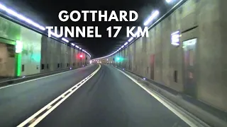 The longest road tunnel in the Alps | Gotthard Tunnel 17 km | Switzerland 🇨🇭