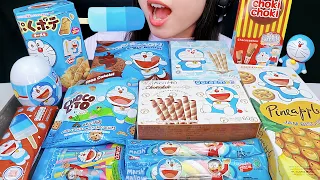 ASMR DORAEMON PARTY 💙😹 DORAEMON ICE CREAM, SURPRISE EGG, MARSHMALLOW, TOHATO BISCUIT, CHOKI CHOKI