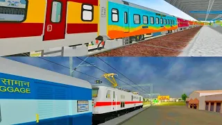 3 Dangerous High Speed Train Crossing in Indian Train Simulator :  Indian Railways