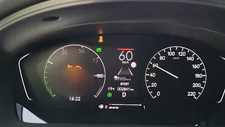 Honda Civic eHEV Sport accelerating from 0-100km/h (launch control start)