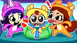 🚙🚗Learn Safety Rules In The Car With Doo Bee Doo Kids💖💙 Pink vs Blue Secret Room Under the Bed