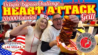 HEART ATTACK GRILL Vegas 20,000 Calorie Octuple Bypass Challenge DID I GET SPANKED?