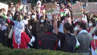 Pro-Israel, Pro-Palestinian protesters hold dueling rallies at Columbia U. in NYC