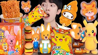 ASMR ICE CREAM HONEY DESSERT PARTY 직접 만든 오렌지 디저트 불닭 아이스크림 젤리 먹방 JELLY CANDY MUKBANG EATING SOUNDS