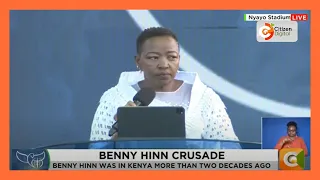 First Lady Rachel Ruto's speech during Benny Hinn crusade at Nyayo Stadium