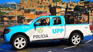 GTA V  PMERJ - POLICIAIS DA UPP EM PERSEGUIÇÃO A CRIMINOSOS ARMADOS