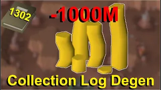 Spending 1,000,000,000 GP on an Ironman ~ Ironman Collection Log Degen E96