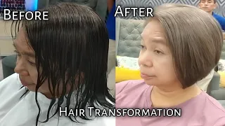 HOW TO SHORT BOB HAIRCUT + 45 DEGREES GRADUATION TECHNIQUE = AMAZING HAIR TRANSFORMATION