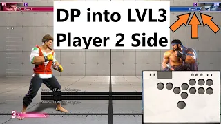 SF6 Quick Guide Hitbox DP into LVL 3 Player 2 side