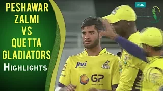 PSL 2017 Match 19: Peshawar Zalmi vs Quetta Gladiators Highlights