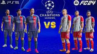 FC 24😱| Ronaldo & Messi & Neymar vs Mbappe & Haaland & Vinicius Jr - Who Would Win - UCL FINAL!