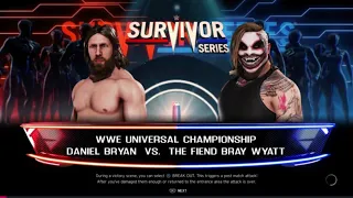 WWE 2K20 The Fiend Bray Wyatt VS Daniel Bryan 1 VS 1 No Holds Barred Match WWE Universal Title