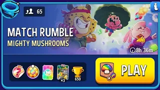 Mighty mushrooms rainbow lightings strike rumble match | match masters