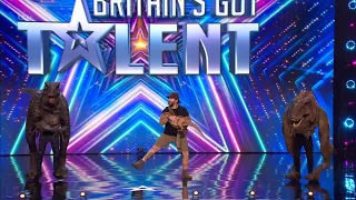 Britain's Got Talent 2022 Ranger Chris Roberts & His Dancing Dinos Audition Full Show w Comments E04