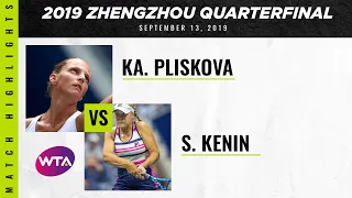 Karolina Pliskova vs. Sofia Kenin | 2019 Zhengzhou Open Quarterfinal | WTA Highlights