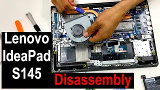 Lenovo IdeaPad S145 Disassembly Teardown how to upgrade SSD RAM CPU core i5-1035G4