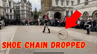 Inspection Officer Dropped his Shoes Chain During Inspection #london #kingsguard #horseguardsparade