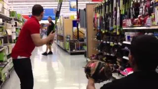 Playing Baseball in Walmart