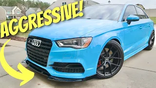 Installing a Massive Front Lip on The Audi S3!