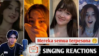 Secantik apapun tetep aja luluh kalo udah dinyanyiin | SINGING REACTIONS OmeTV