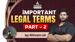 Important Legal Terms For Law Entrance | CLAT | AILET | DU LLB  | Part 2