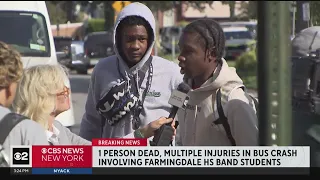 Farmingdale High School students react to news of charter bus crash in Orange County