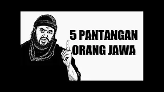 5 Pantangan Orang Jawa yang TIDAK BOLEH DILANGGAR